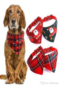 Justerbar husdjurshalsduk Dog Collars Triangle Neckerchief Bandanas 8 Designs for Cats Dogs Halsband Pets Christmas Decoration8013826