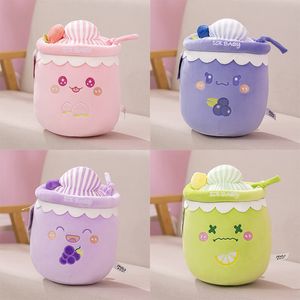 2023 Super Cute Plushies Soft Fruit Flavor Straw Milk Tea Cup Plush Toys Sweet Gift For Girls Valentine's Day