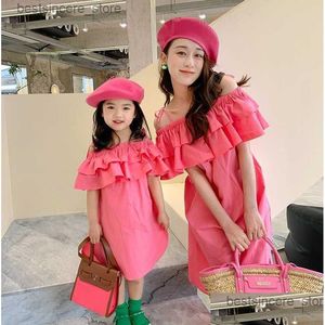 Aile Eşleşen Kıyafetler Bebek Kızlar Anne Elbise Ebeveynlik İlkbahar Yaz Uzun Kollu Elbiseler Çocuk Doğum Günü Çocuklar Günlük Giyim Otbxd