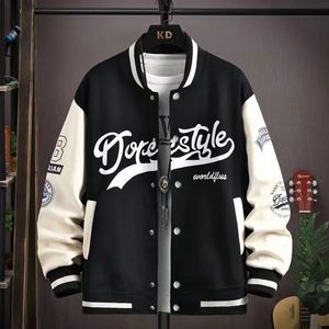 Mens Jackets Spring och Autumn Coat Jacket Baseball Suit Trend Stilig First Senior High School Plus Velvet 231110