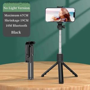 Selfie Monopods 670MM Portátil Sem Fio Selfie Stick Tripé Com Obturador Bluetooth Monopé Ao Vivo Dobrável Grande Tripé Para IPhone TikTok Q231110