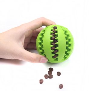Husdjursteksaker Funny Interactive Elasticity Ball Dog Chew Toy For Dog Tooth Clean Ball of Food Extratough Rubber Ball2258712