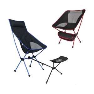 Camp Furniture Detachable Portable Folding Moon Chair Outdoor Camping Chairs Beach Fishing Chair Ultralight Travel Hiking Picnic Seat Tools 231101