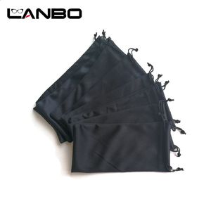 Custodie per occhiali da sole LANBO 50 pezzi Nero Microfibra Occhiali da sole Custodia per occhiali Fibre acriliche all'ingrosso Borsa in tessuto morbido Custodia per occhiali Accessori per occhiali 231109