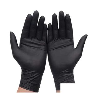 Nitrile Gloves Wholesale Disposable Black Glove Industrial Powder Latex Ppe Garden Drop Delivery Office School Business Supplies Mro Dhdde