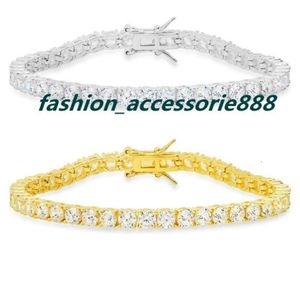 Tennis bracelet 925 silver mossinate diamond women men 2023 new style tennis chain with light blue stones.