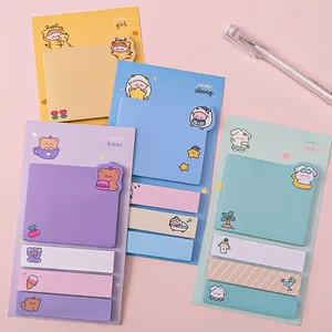 Folha de papel kawaii, animais fofos, notas pegajosas, bloco de notas criativo, bloco de notas, escritório, escola, papelaria, adesivos, decoração