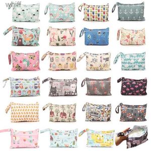 Diaper Bags Waterproof Reusable Diaper Bag For Mom Menstrual Pads Kids Nappies Storage Printed Wetbag Maternity Stroller Wet Bag WashableL231110