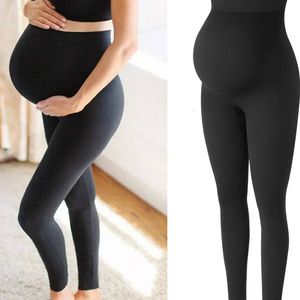Leggings femininas cintura alta gravidez leggings magros roupas de maternidade para mulheres grávidas suporte de barriga de malha leggins corpo shaper calças 231110