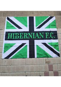 Hibernian flagga 3x5ft tryck 100d Polyester Club Team Sport inomhus med 2 mässing GROMMETs9034295