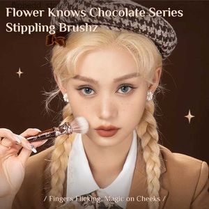 Кисти для макияжа Flower Knows Chocolate Wonder-Shop Косметическая кисть Кисть для лица Кисть для маркера Бронзатор Контур Мягкая кисть для макияжа Q231110