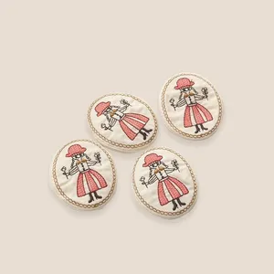 Hair Accessories Korean Version Of The Jewelry Literary Mori Girl Department Hand-embroidered Cotton Linen Fabric Cartoon Little Clips