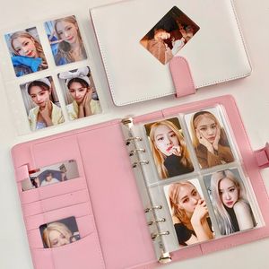 Notatnik Candy Color A5 PU skórzane oprawienie po okładka karta Śliczna kpop luźna kolekcja książka album magazynowanie papieru papiernicze 230408