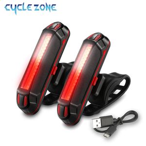 Bike Lights 100 Lumens Tail Light USB Rechargeable LED Powerful Bicycle Rear Lamp Accessories MTB Cycling 231109