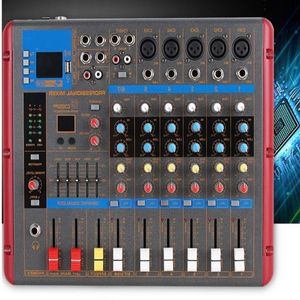 Freeshipping USB 7 Kanal Professioneller Live Studio Audio Mixer Neue Mischkonsole 5-Band Equalizer Integrierte Effekte mit Bluetooth 48V Txvh