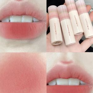 Lucidalabbra 6 colori Tubo per latte piccolo Smalto Fango Impermeabile Aria Nebbia bianca Velluto Opaco Rossetto antiaderente a lunga durata