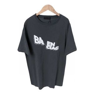 レディースデザイナーTシャツトラックスーツオリジナルサマーインクサンドドット3DグラデートラウンドネックルーズスリーブTシャツ