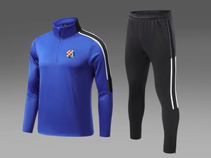 Gnk Dinamo Zagbran męski i dziecięcy garnitur sportowy zima plus aksamitne ciepłe wypoczynek sportowe sportowe garnitur joggingowa koszula Street Casualna odzież sportowa