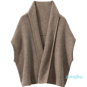 Scarves Autumn and Winter Women's Cashmere Shawl Knitted Cardigan Solid Color Scarf Fashion Warm High Quality Wool