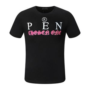 23SS Phillip Plain T-shirts Designer PP Czaszka Diamentowy druk T-koszulka Krótkie rękawie dolara brązowa niedźwiedź marka koszulka o nokrecie Wysokiej jakości czaszki streetwear