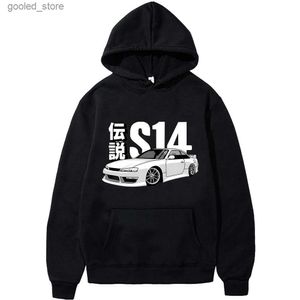 Herrtröjor tröjor anime initial d hoodie drift jdm pullover överdimensionerad sweatshirt eu size Silvia streetwear s comic14 japan bil lång ärm unisex q231110