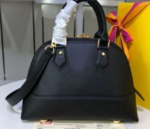 Bolsas de couro bolsa de designer Alma BB Shell Tote bolsa de ombro crossbody Bolsa de relevo cosmético mulheres bolsas mensageiro bolsa de ombro de embreagem com saco de pó