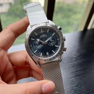 Wristwatches Luxury Men's Quartz Chronograph VK63 Movement Watch Stainless Steel Black Green Speed Sapphire Wristwatch