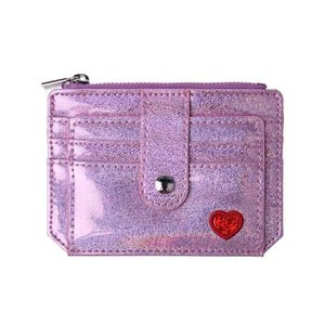 Titulares de cartões carteira holográfica ID DINHEIRO DINHEIRO Pocket Case Business Driver Organizer for Women Girls K5DA