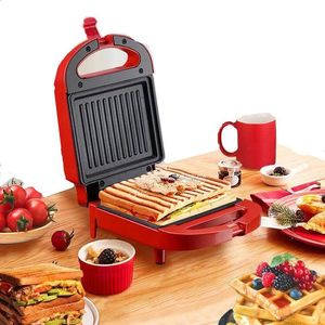 Elektrische Sandwichera Brotbackautomaten Toaster Multifunktionale 650W Elektrische Sandwich-Frühstücksmaschine 220V Eierkuchenofen Xmkbb