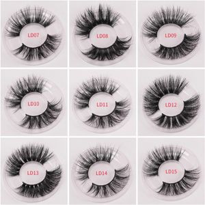 100% 25mm Lashes 3D False Eyelashes Crisscross Natural Fake Makeup Mink Extension Eyelash420