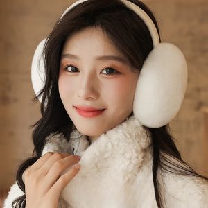 Ear Muffs Ear Muffs Faux Rabbit Fur Earmuffs Women Hang Ear Cover Warm Winter Headwear Solid Ear Muffs Fur Earmuffs Men Unisex Adult Ear Warmer Fold 231109