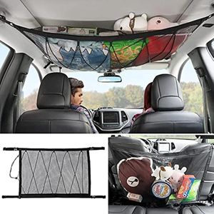 Tasca per rete da carico per organizer per auto - Borsa portaoggetti per tetto SUV regolabile da 89x66 cm Organizzatori per viaggi lunghi