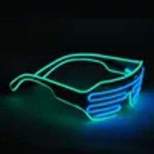 Sunglasses Emazing Lights 2-Color EL Wire Neon LED Light Party DJ Up Bright Shutter Shaped Glasses Rave Sunglasses1 12 LL