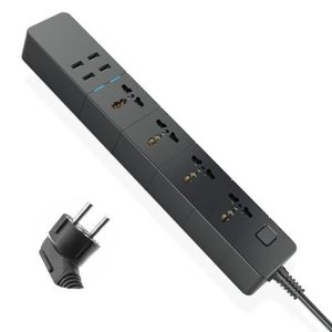 Wi -Fi Smart Power Strip Universal Plug 18/M/30m/50m Alexa Googlehome 멀티 4 AC 소켓 4 USB Voice Contro UK/EU/US/AU 모니터 PO JRXT