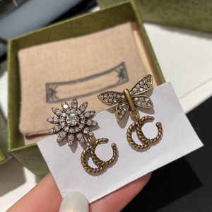 G stud earrings Luxury Gold Strawberries Stud Earrings Designer For Women Hoop Earrings Stud Letter g Earrings Jewelry Bow G interlocking stud earrings