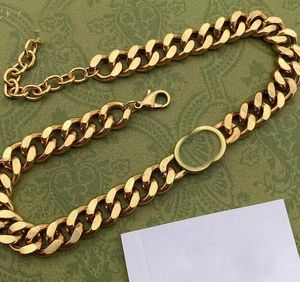 Colar de gargantilha para mulheres Jóias de luxo da cadeia cubana Greta G letra Gold Silver Diamante