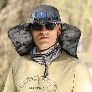 Cykelmössor masker Dayan Sun Hatt utomhus Leisure Fan Hat Solar Energy Wind Power USB Laddning Vandring Hat Fiske Cap Alpine Hat Walking Hat Caps 231101