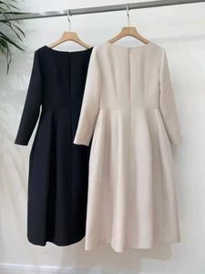 Th~ro Dress Women's Spring/Winter -New Pullover Back Zipper Slim Fit A-line Mid Length