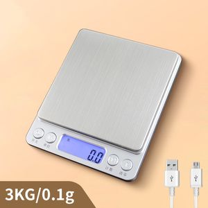 Mini elektroniczna skala cyfrowej skali kuchennej skali biżuterii Skala równowagi Gram LCD Skala wyświetlacza z pudełkiem detalicznym 500G/0,01G 3 kg/0,1 g kroplowania