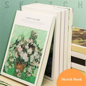 Notepads 120 thick beige paper sketch books student art paintings watercolor graffiti school stationery 230408