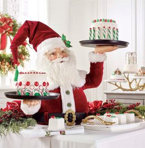 New Christmas Santa Claus Tray Snowman Snack Bowl Rack Resin Crafts Halloween Decoration Design Home3779500