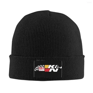 BERETS KN Racing Car Hats 가을 겨울 두개골 Beanies Street Retrofit Garage Cap 남자 여자 니트 모자