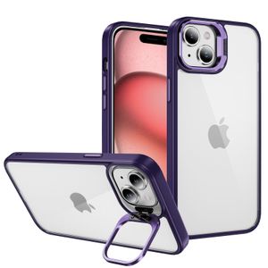 Capas de telefone à prova de choque transparentes altas para iPhone 15 14 Plus 13 12 Pro Max Samsung Galaxy S24 Plus Ultra Kickstand Clear Phone Case Capa