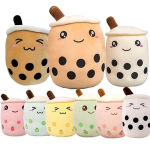 Drop Shipping Bubble Boba Peluches Boba Tea Plushie Toy Milk Tea Pearl Cup Plush Puls fylld boba plysch