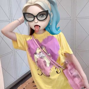 Womens Designer t shirt Shirt Differentiate Market High Edition Trends Cartoon Printed Sleeve T-shirt Personalized Loose Top XXL