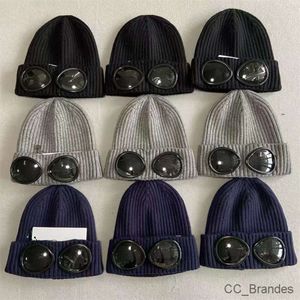 Шапочка/шапки черепа Дизайнер Два очка для линз очки боины Мужчины вязаные шляпы кепки черепа на открытом воздухе женские женские Uniesex Winter Beanie Black Grey Bonnet Aijg