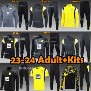 XXXL 23/24 Dortmunds Soccer Tracksuits Reus Haller Hummels Brandt 2023 2024 Coat Jacket Vuxen Training Long Sleep Men Kids Kits Football Shirts