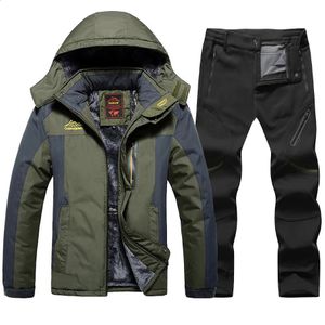 Other Sporting Goods Winter Ski Suit for Men Windproof Waterproof Skiing Suits Snowboarding Set Outdoor Fleece Warm jacket Pants Plus Size 231109