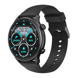 YEZHOU2 orologio intelligente da donna di design rotondo di grandi dimensioni Bracciale misuratore di frequenza cardiaca Notifica messaggio Chiamata Bluetooth Musica Orologio da uomo e da donna