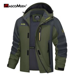 Mens Ceketler Magcomsen Sonbahar Hafif Rüzgar Derbazı Su Geçirmez Softshell Rüzgar Geçirmez Ceket Balıkçılık Katlar Çıkış Yürüyüş 231110